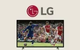 Téléviseur LG qui diffuse un match